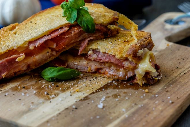 salame lardello toast panino gourmet